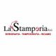 Logo di "La Stamperia S.r.l." con testo: Serigrafia, Tampografia, Ricamo.