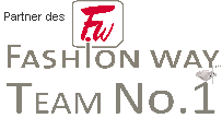 Logo: Partner des Fashion Way Team No.1, mit rotem „Fw“ und einem kleinen grauen Stern.