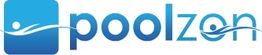 Blaues Logo mit Schriftzug "poolzen" und stilisierter Welle im Buchstaben "o".