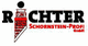 Logo: Richter, Schornstein-Profi GmbH. Ein Schornstein im Buchstaben "i".