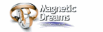 Logo mit Ringen und Text "Magnetic Dreams" in stilisierter Schrift.