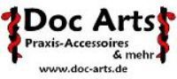 Logo mit Text: "Doc Arts - Praxis-Accessoires & mehr" und URL "www.doc-arts.de".