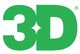 Green "3D" text with a star-shaped space in the middle.