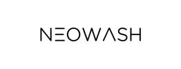 Schwarzes Logo mit Schriftzug "NEOWASH" auf weißem Hintergrund.