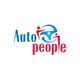 Logo with the words "Auto people" and a stylized steering wheel with figures.