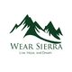Mountain logo with "Wear Sierra" text and the tagline "Live, Hope, and Dream."