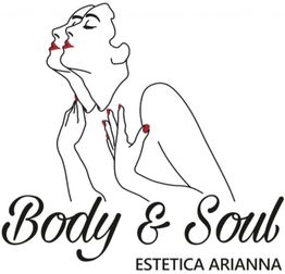Profilo di donna stilizzato con testo "Body & Soul, Estetica Arianna" sotto di essa.