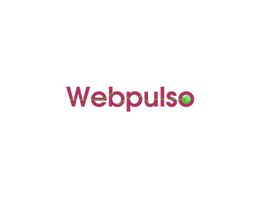 "Webpulso logo with pink text and a green circular design in the letter 'o'."