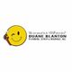 Winking smiley face with wrench, Duane Blanton Plumbing logo and text.
