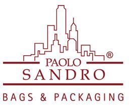 Logo mit rotem Stadtbild, Schriftzug "Paolo Sandro" und Text "Bags & Packaging" darunter.
