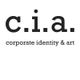 Schwarz-weißer Text: "c.i.a. - corporate identity & art" auf weißem Hintergrund.