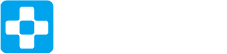 TechnoScore logo with a blue cross icon on the left and the name in white text on a dark background.