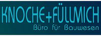Blaues Logo mit Schriftzug "KNOCHE+FÜLMICH Büro für Bauwesen".