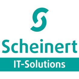 Logo von Scheinert IT-Solutions mit stilisiertem "S" in Türkis.