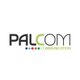 Logo con scritta "PALCOM COMMUNICATION" e puntini colorati sotto.
