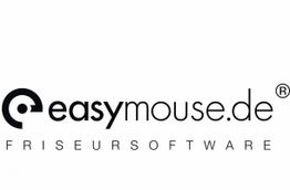 Logo von easymouse.de mit dem Schriftzug "Friseursoftware".