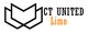 Logo with abstract design and the text "CT UNITED Limo" in black and orange.