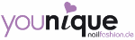 Logo von "Younique Nailfashion" mit Herzsymbol über dem "i".