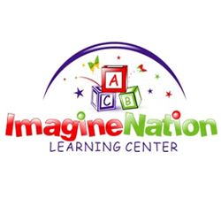 Logo of ImagineNation Learning Center with colorful blocks and stars above the text.