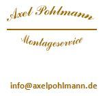 "Logo von Axel Pohlmann Montageservice mit E-Mail: info@axelpohlmann.de."