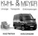 Lieferwagen und Kartons mit "Kuhl & Meyer" Umzüge, Transporte, Entrümpelungen. Telefonnummern.
