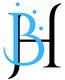 Logo mit stilisierten blauen und schwarzen Buchstaben "B" und "H".
