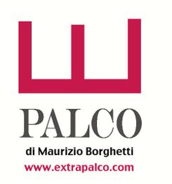 Logo con scritta "PALCO di Maurizio Borghetti" e sito web www.extrapalco.com.