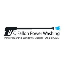 O'Fallon Power Washing logo with a pressure washer graphic and company services in text.