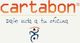 Logo de Cartabon, texto: "Dale vida a tu oficina", con un diseño de figura estilizada abajo.