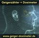 Gittermodell eines menschlichen Kopfes mit Text: "Geigerzähler + Dosimeter", URL unten.