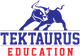 Logo of Tektaurus Education with a blue bull above the text.