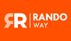 Logo "RANDO WAY" sur fond orange.