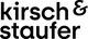 Schwarzer Text "kirsch & staufer" auf weißem Hintergrund.