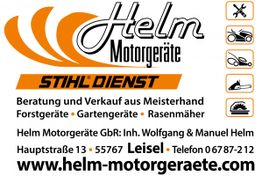 Helm Motorgeräte: Beratung und Verkauf, Forstgeräte, Gartengeräte, Rasenmäher in Leisel.