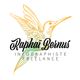 Illustration d'un colibri coloré avec le texte "Raphaï Bernus Infographiste Freelance".