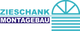 Logo von Zieschank Montagebau mit einem stilisierten Fenster und einem blauen Schriftzug.