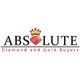 Logo of Absolute with crown and diamond, text: "Diamond and Gold Buyers."
