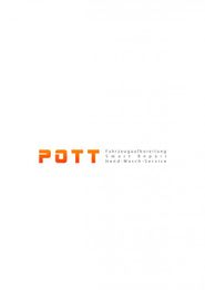 Logo mit Schriftzug "POTT" in Orange und Text "Fahrzeugaufbereitung, Smart Repair, Hand-Wasch-Service".