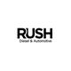 Logo with "RUSH" in bold and "Diesel & Automotive" beneath in smaller font.
