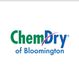 Chem-Dry of Bloomington logo with green and blue text on a white background.