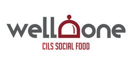 Logo "Well Done CILS Social Food" con icona di copertura vetrofania al centro.