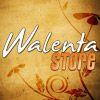 Beige Logo mit Schriftzug "Walenta Store" und floralen Verzierungen.