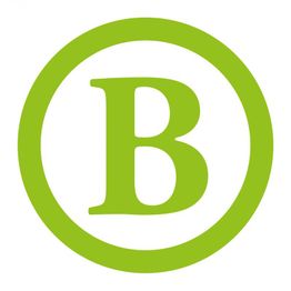 Grüner Buchstabe "B" in einem Kreis auf weißem Hintergrund.