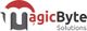 MagicByte Solutions logo with stylized red and black text and design.