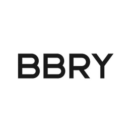Schwarzes "BBRY"-Logo auf weißem Hintergrund.