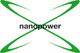 Grünes X-Logo mit dem Wort "nanopower" in der Mitte.