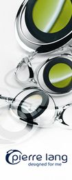 Schmuck mit grün-schwarzem Design und "Pierre Lang" Logo unten.