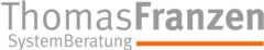 Logo mit der Aufschrift "Thomas Franzen SystemBeratung" und einem orangefarbenen Streifen darunter.
