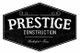 Prestige Construction logo in vintage style, Weatherford, Texas.