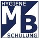 Logo mit blauem und weißem Design, Text: "Hygiene MB Schulung".